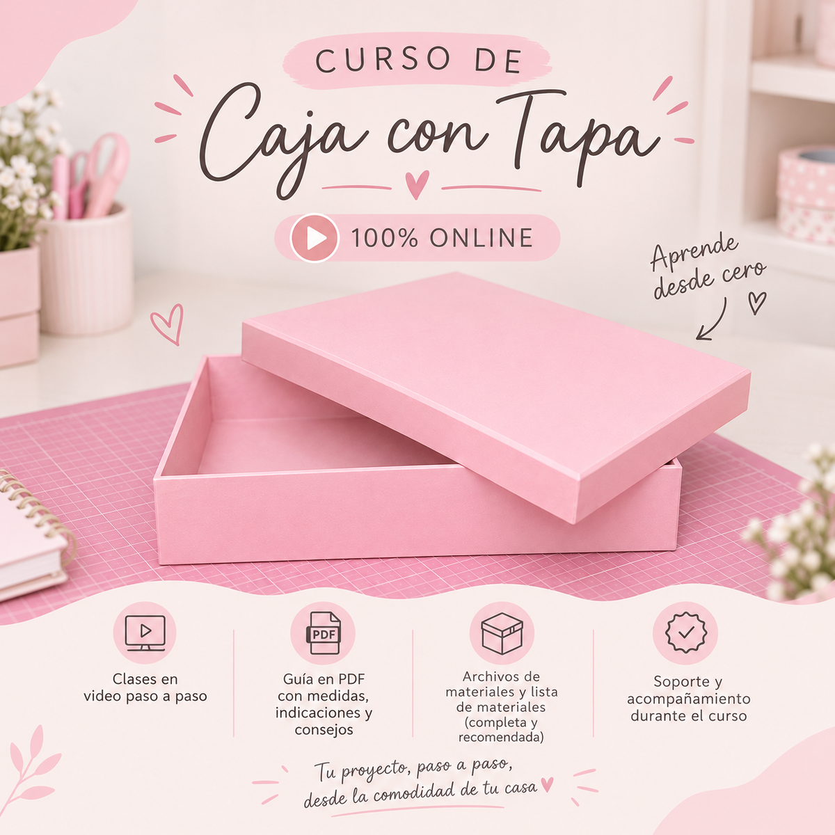 CURSO DE CAJA CON TAPA | 100% ONLINE
